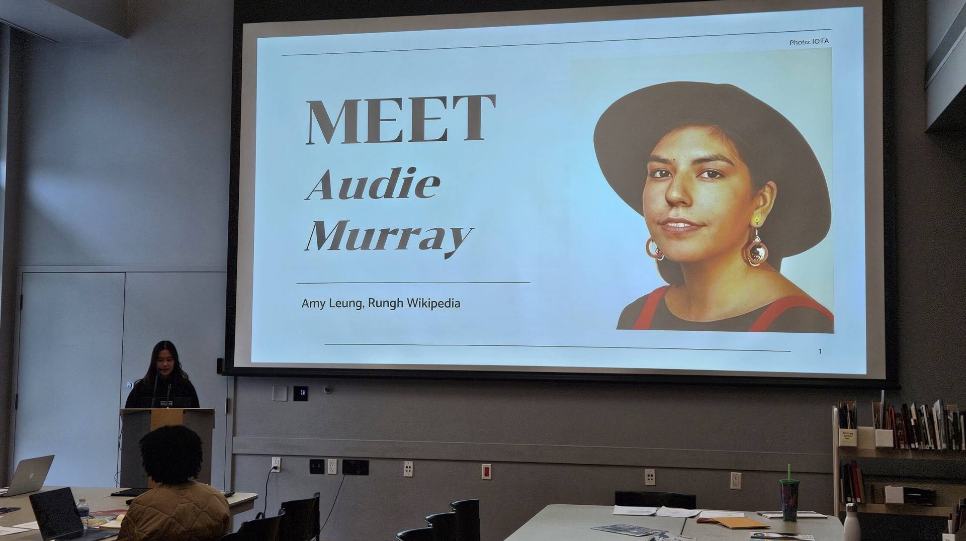 Audie Murray introduction presentation at Rungh, emphasizing diverse stories and cultural representation.