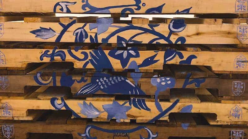 Soheila Esfahani Cultured Pallets Ross Creek acrylic on  wooden pallets 2018
