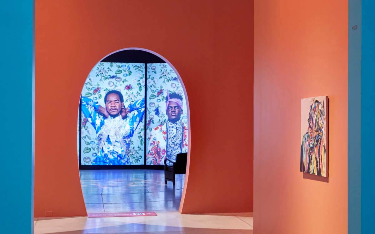 Ebony G. Patterson. ...three kings weep..., 2018. three-channel digital colour video projection with sound, Running Time: 8 Minutes, 34 Seconds. Purchase, with funds from the Photography Curatorial Committee, 2020. © Ebony G. Patterson, courtesy Monique Meloche Gallery, Chicago. 2019/2469