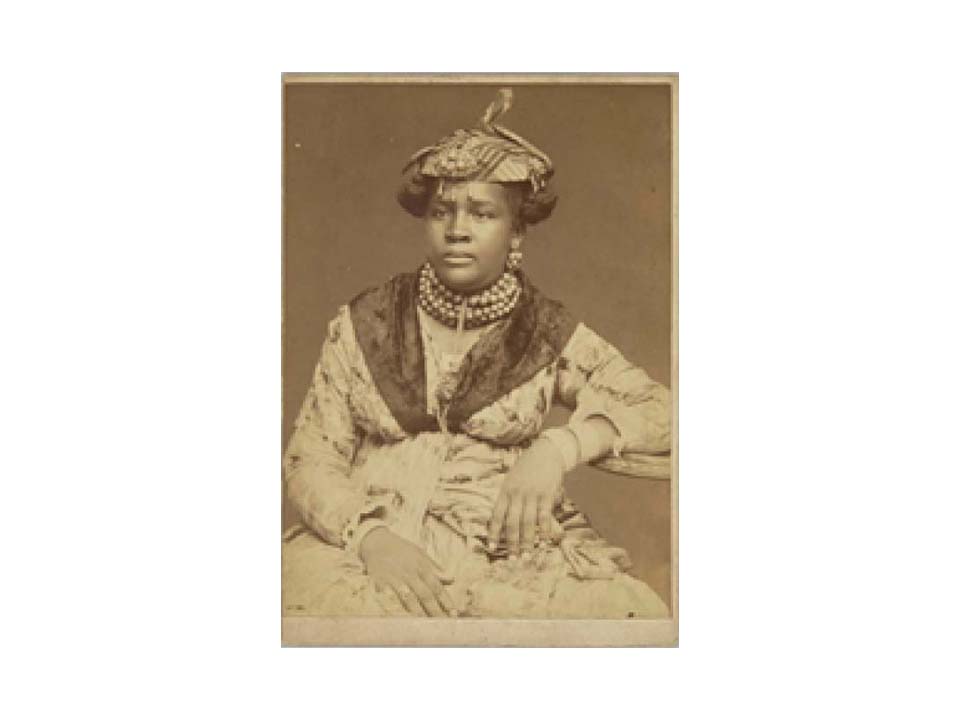 Unknown. Martinique Woman, c. 1890. Albumen print, Overall: 14.6 × 10.2 cm. Montgomery Collection of Caribbean Photographs.